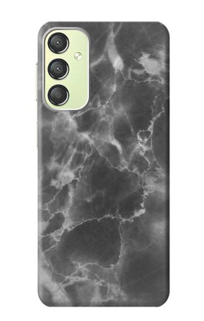 W2526 Black Marble Graphic Printed Hard Case and Leather Flip Case For Samsung Galaxy A24 4G