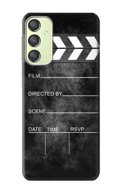 W2919 Vintage Director Clapboard Hard Case and Leather Flip Case For Samsung Galaxy A24 4G