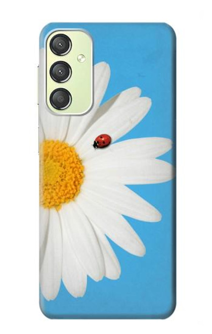 W3043 Vintage Daisy Lady Bug Hard Case and Leather Flip Case For Samsung Galaxy A24 4G