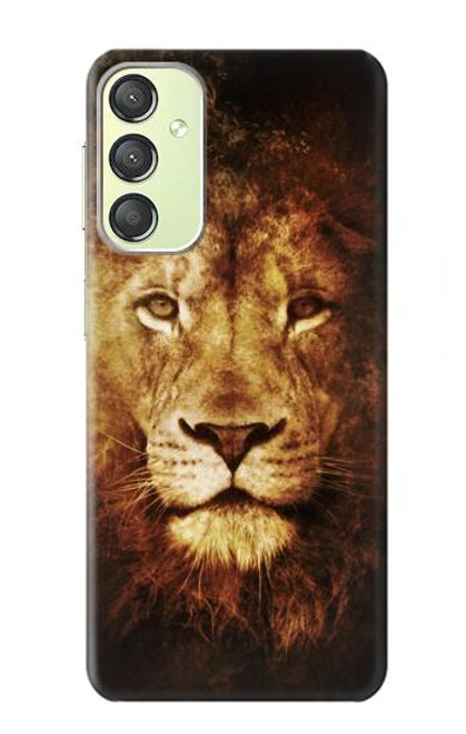 W3182 Lion Hard Case and Leather Flip Case For Samsung Galaxy A24 4G