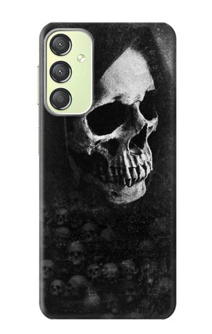 W3333 Death Skull Grim Reaper Hard Case and Leather Flip Case For Samsung Galaxy A24 4G