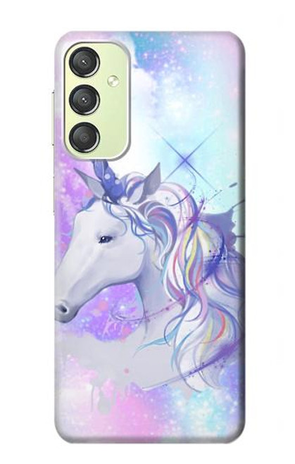 W3375 Unicorn Hard Case and Leather Flip Case For Samsung Galaxy A24 4G