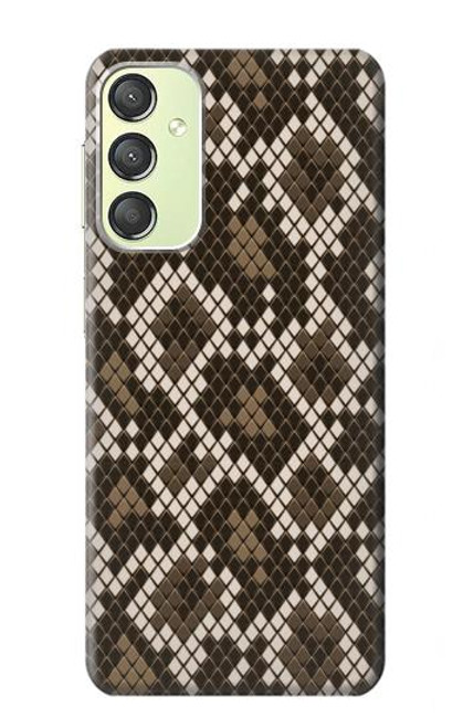 W3389 Seamless Snake Skin Pattern Graphic Hard Case and Leather Flip Case For Samsung Galaxy A24 4G