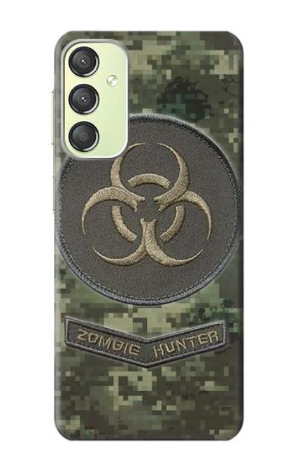 W3468 Biohazard Zombie Hunter Graphic Hard Case and Leather Flip Case For Samsung Galaxy A24 4G