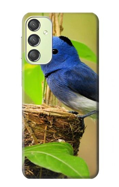 W3839 Bluebird of Happiness Blue Bird Hard Case and Leather Flip Case For Samsung Galaxy A24 4G