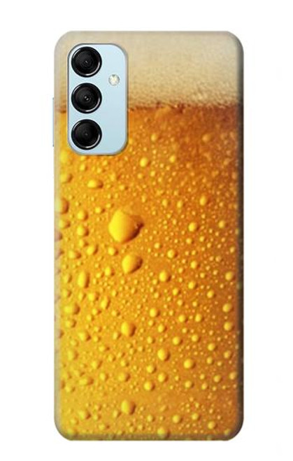 W0328 Beer Glass Hard Case and Leather Flip Case For Samsung Galaxy M14