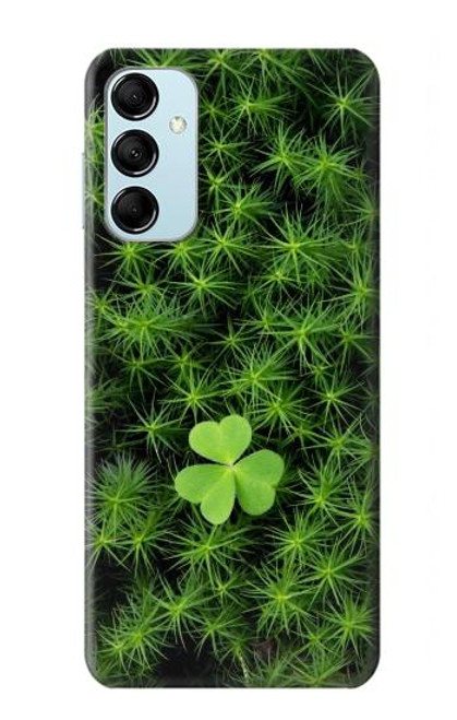 W0358 Clover Lucky Leaf Hard Case and Leather Flip Case For Samsung Galaxy M14