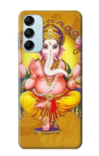 W0896 Lord Ganesh Hindu God Hard Case and Leather Flip Case For Samsung Galaxy M14