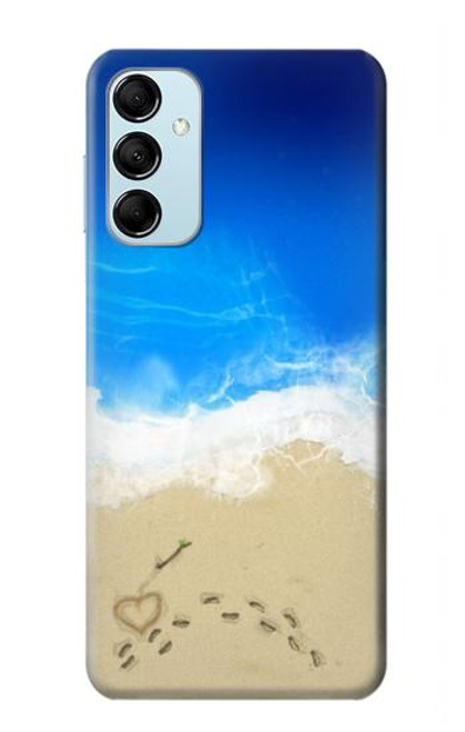 W0912 Relax Beach Hard Case and Leather Flip Case For Samsung Galaxy M14