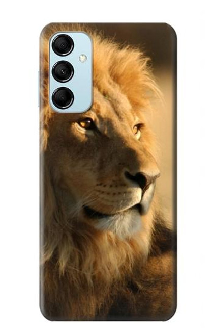 W1046 Lion King of Forest Hard Case and Leather Flip Case For Samsung Galaxy M14