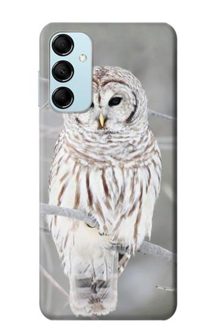 W1566 Snowy Owl White Owl Hard Case and Leather Flip Case For Samsung Galaxy M14