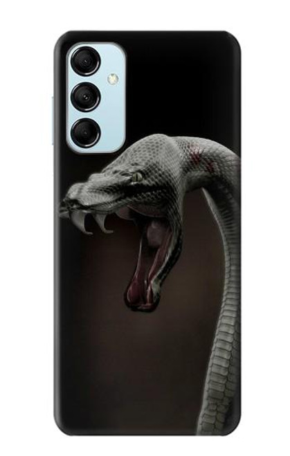 W1597 Black Mamba Snake Hard Case and Leather Flip Case For Samsung Galaxy M14