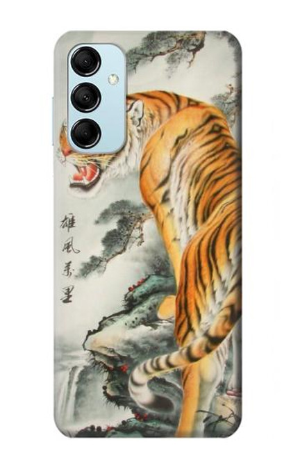 W1934 Chinese Tiger Painting Hard Case and Leather Flip Case For Samsung Galaxy M14