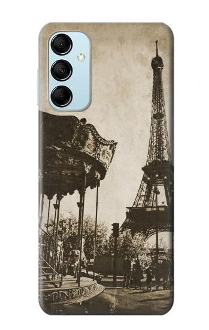 W2174 Eiffel Tower Vintage Paris Hard Case and Leather Flip Case For Samsung Galaxy M14