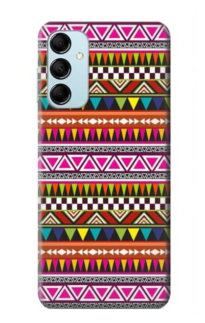 W2292 Aztec Tribal Pattern Hard Case and Leather Flip Case For Samsung Galaxy M14