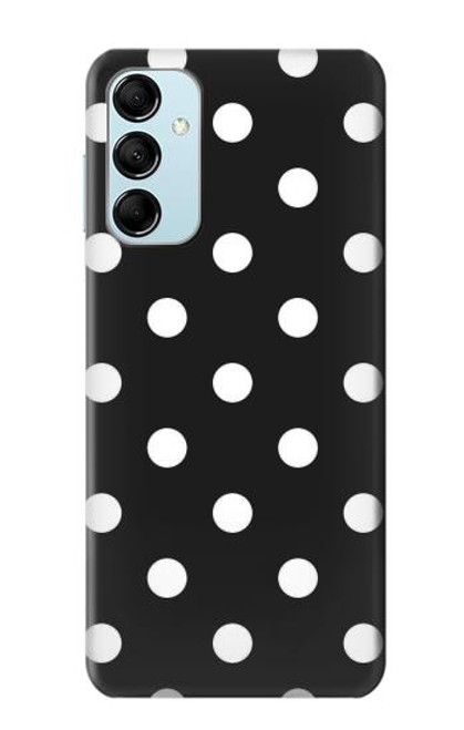 W2299 Black Polka Dots Hard Case and Leather Flip Case For Samsung Galaxy M14