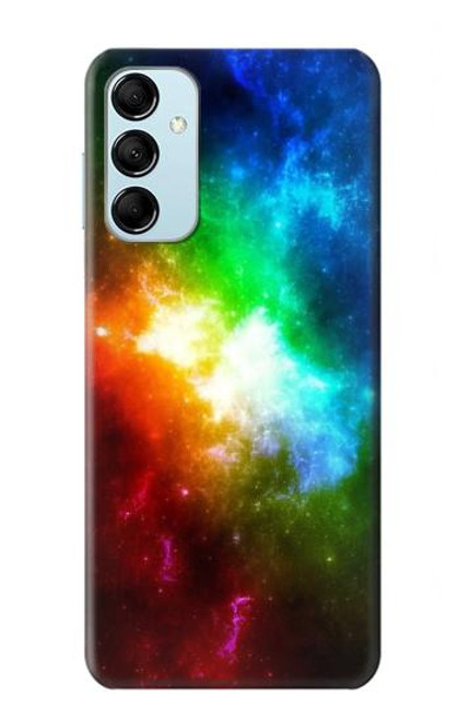 W2312 Colorful Rainbow Space Galaxy Hard Case and Leather Flip Case For Samsung Galaxy M14