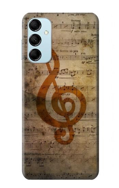 W2368 Sheet Music Notes Hard Case and Leather Flip Case For Samsung Galaxy M14