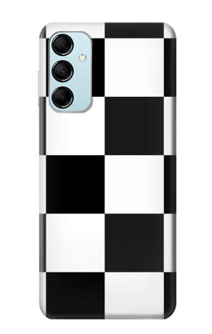 W2492 Black and White Check Hard Case and Leather Flip Case For Samsung Galaxy M14