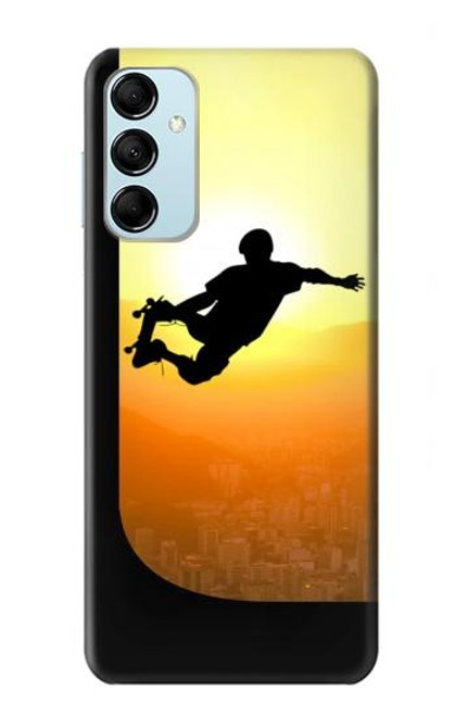 W2676 Extreme Skateboard Sunset Hard Case and Leather Flip Case For Samsung Galaxy M14