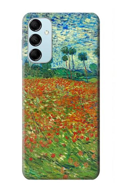 W2681 Field Of Poppies Vincent Van Gogh Hard Case and Leather Flip Case For Samsung Galaxy M14