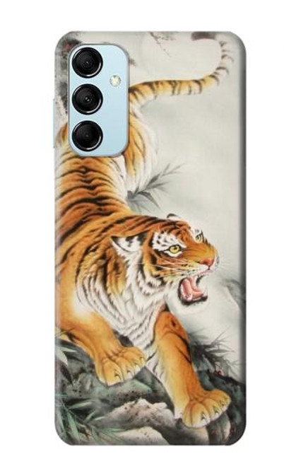 W2751 Chinese Tiger Brush Painting Hard Case and Leather Flip Case For Samsung Galaxy M14