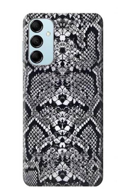 W2855 White Rattle Snake Skin Graphic Printed Hard Case and Leather Flip Case For Samsung Galaxy M14