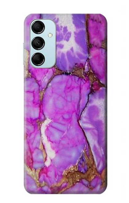 W2907 Purple Turquoise Stone Hard Case and Leather Flip Case For Samsung Galaxy M14