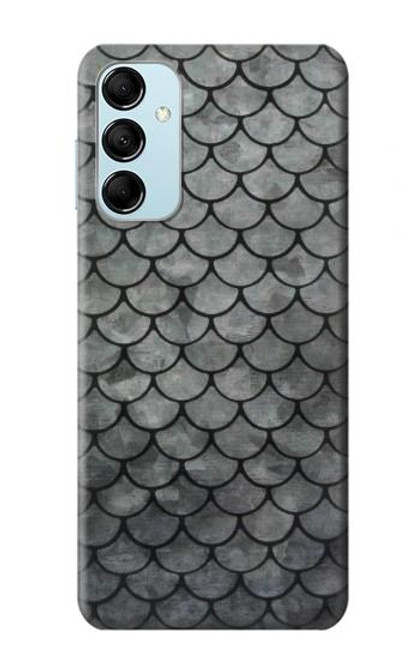 W2950 Silver Fish Scale Hard Case and Leather Flip Case For Samsung Galaxy M14