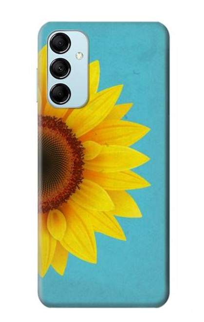 W3039 Vintage Sunflower Blue Hard Case and Leather Flip Case For Samsung Galaxy M14