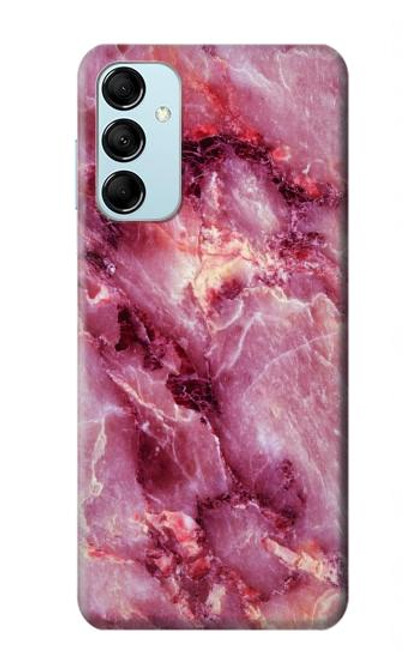 W3052 Pink Marble Graphic Printed Hard Case and Leather Flip Case For Samsung Galaxy M14