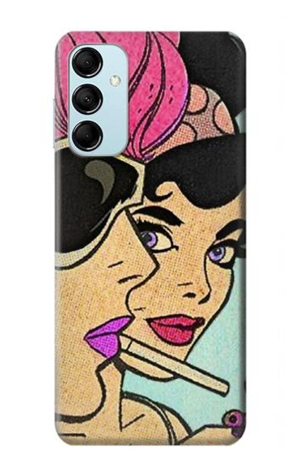 W3171 Girls Pop Art Hard Case and Leather Flip Case For Samsung Galaxy M14