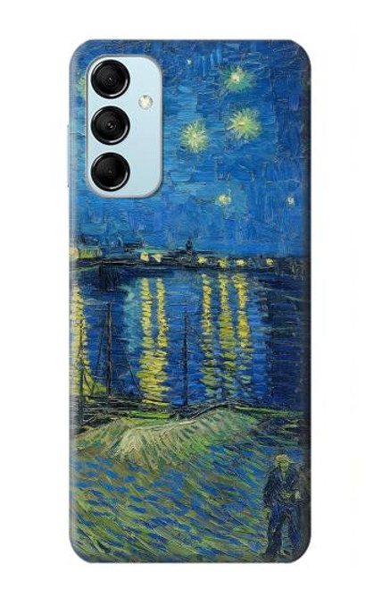 W3336 Van Gogh Starry Night Over the Rhone Hard Case and Leather Flip Case For Samsung Galaxy M14