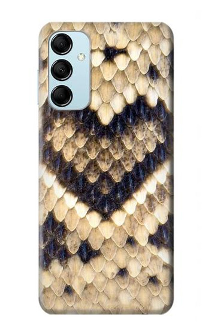 W3417 Diamond Rattle Snake Graphic Print Hard Case and Leather Flip Case For Samsung Galaxy M14