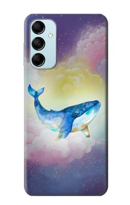 W3802 Dream Whale Pastel Fantasy Hard Case and Leather Flip Case For Samsung Galaxy M14