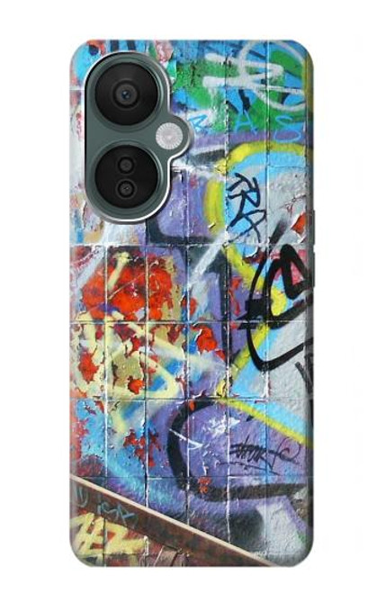 W0588 Wall Graffiti Hard Case and Leather Flip Case For OnePlus Nord CE 3 Lite, Nord N30 5G