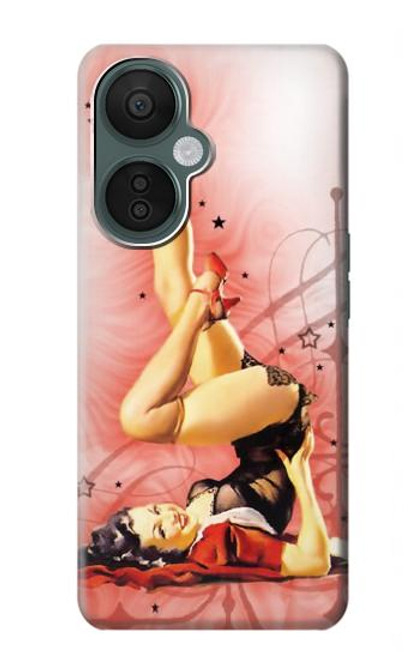 W1669 Pinup Girl Vintage Hard Case and Leather Flip Case For OnePlus Nord CE 3 Lite, Nord N30 5G