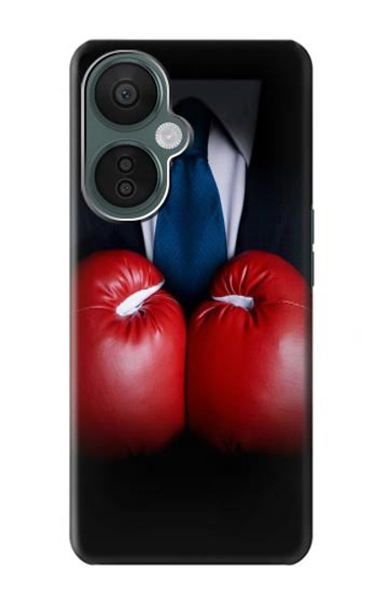 W2261 Businessman Black Suit With Boxing Gloves Hard Case and Leather Flip Case For OnePlus Nord CE 3 Lite, Nord N30 5G