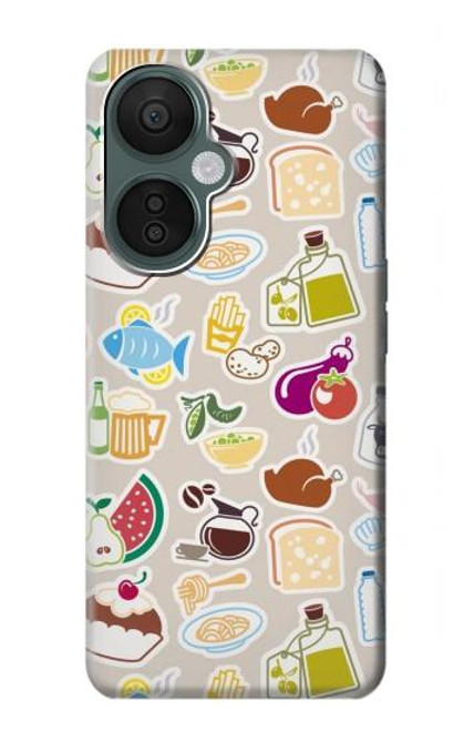 W2321 Food and Drink Seamless Hard Case and Leather Flip Case For OnePlus Nord CE 3 Lite, Nord N30 5G