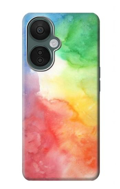 W2945 Colorful Watercolor Hard Case and Leather Flip Case For OnePlus Nord CE 3 Lite, Nord N30 5G