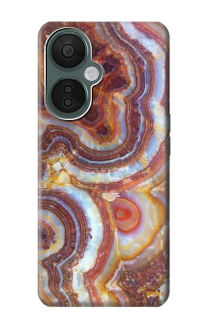 W3034 Colored Marble Texture Printed Hard Case and Leather Flip Case For OnePlus Nord CE 3 Lite, Nord N30 5G