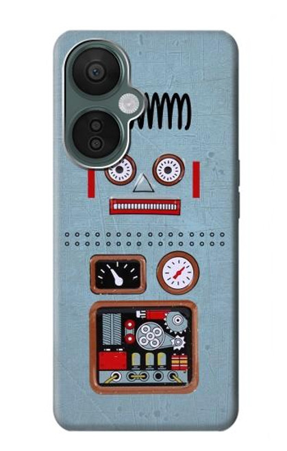 W3040 Retro Robot Toy Hard Case and Leather Flip Case For OnePlus Nord CE 3 Lite, Nord N30 5G