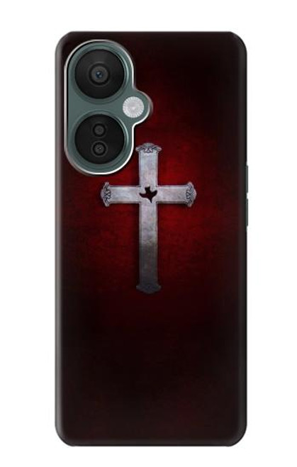 W3160 Christian Cross Hard Case and Leather Flip Case For OnePlus Nord CE 3 Lite, Nord N30 5G