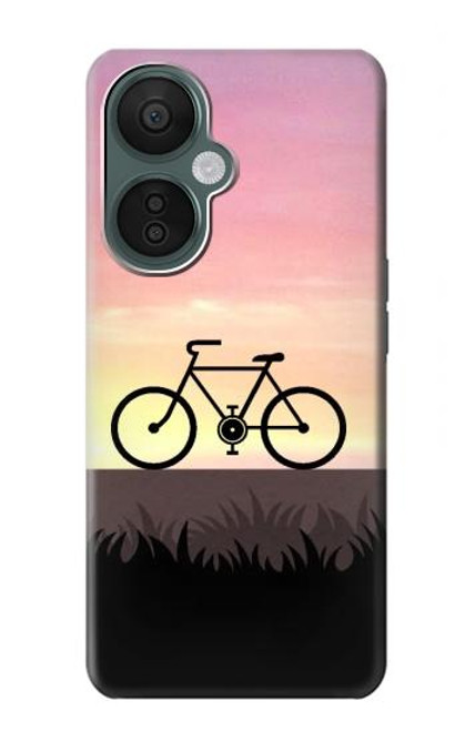 W3252 Bicycle Sunset Hard Case and Leather Flip Case For OnePlus Nord CE 3 Lite, Nord N30 5G