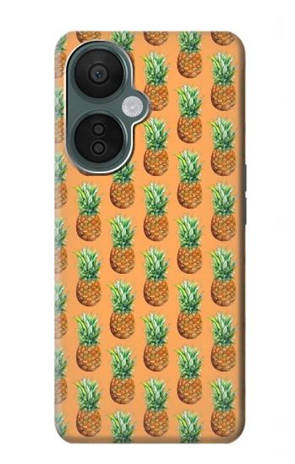 W3258 Pineapple Pattern Hard Case and Leather Flip Case For OnePlus Nord CE 3 Lite, Nord N30 5G