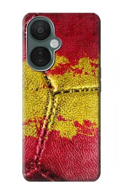 W3315 Spain Flag Vintage Football Graphic Hard Case and Leather Flip Case For OnePlus Nord CE 3 Lite, Nord N30 5G