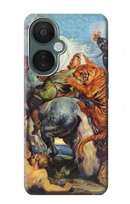 W3331 Peter Paul Rubens Tiger und Lowenjagd Hard Case and Leather Flip Case For OnePlus Nord CE 3 Lite, Nord N30 5G