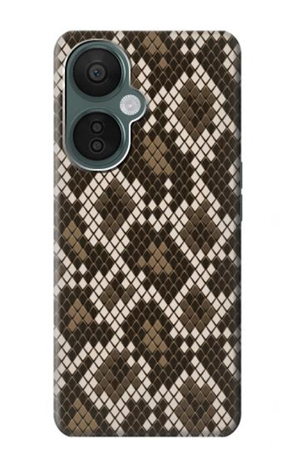 W3389 Seamless Snake Skin Pattern Graphic Hard Case and Leather Flip Case For OnePlus Nord CE 3 Lite, Nord N30 5G