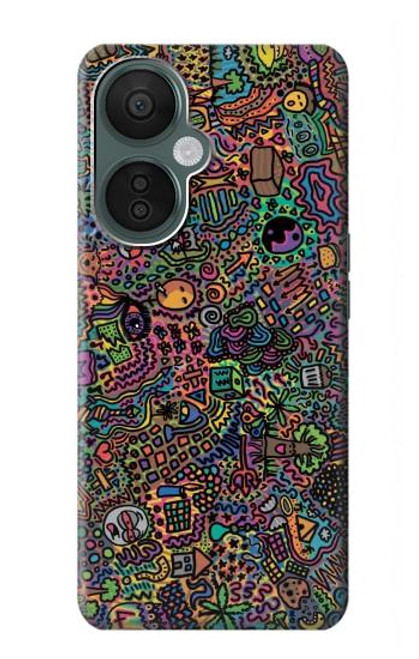 W3815 Psychedelic Art Hard Case and Leather Flip Case For OnePlus Nord CE 3 Lite, Nord N30 5G