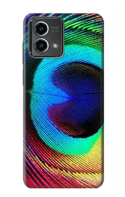 W0511 Peacock Hard Case and Leather Flip Case For Motorola Moto G Stylus 5G (2023)